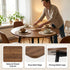 Modern Walnut MDF Table, Steel Support - AVE