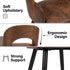 Aranguiz Suede Black Leg Dining Chairs