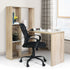Baber Office Desk With Glass Door Shelves