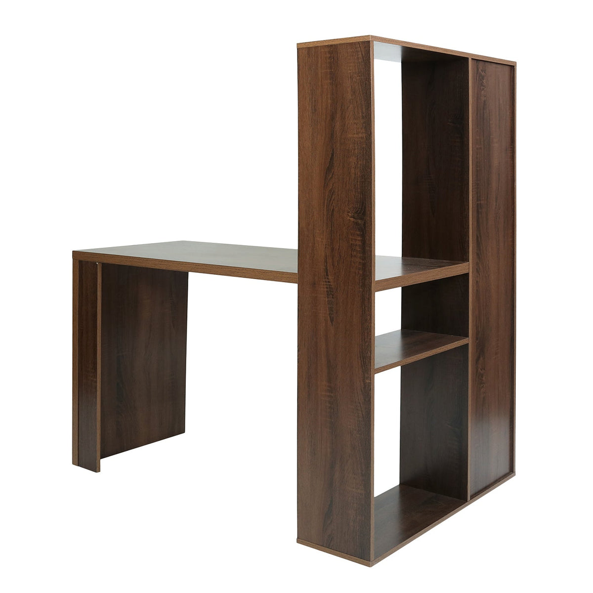 Baber Office Desk With Glass Door Shelves