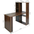 Baber Office Desk With Glass Door Shelves