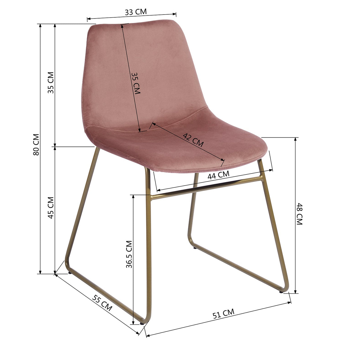 Batassel Velvet Dining Chair