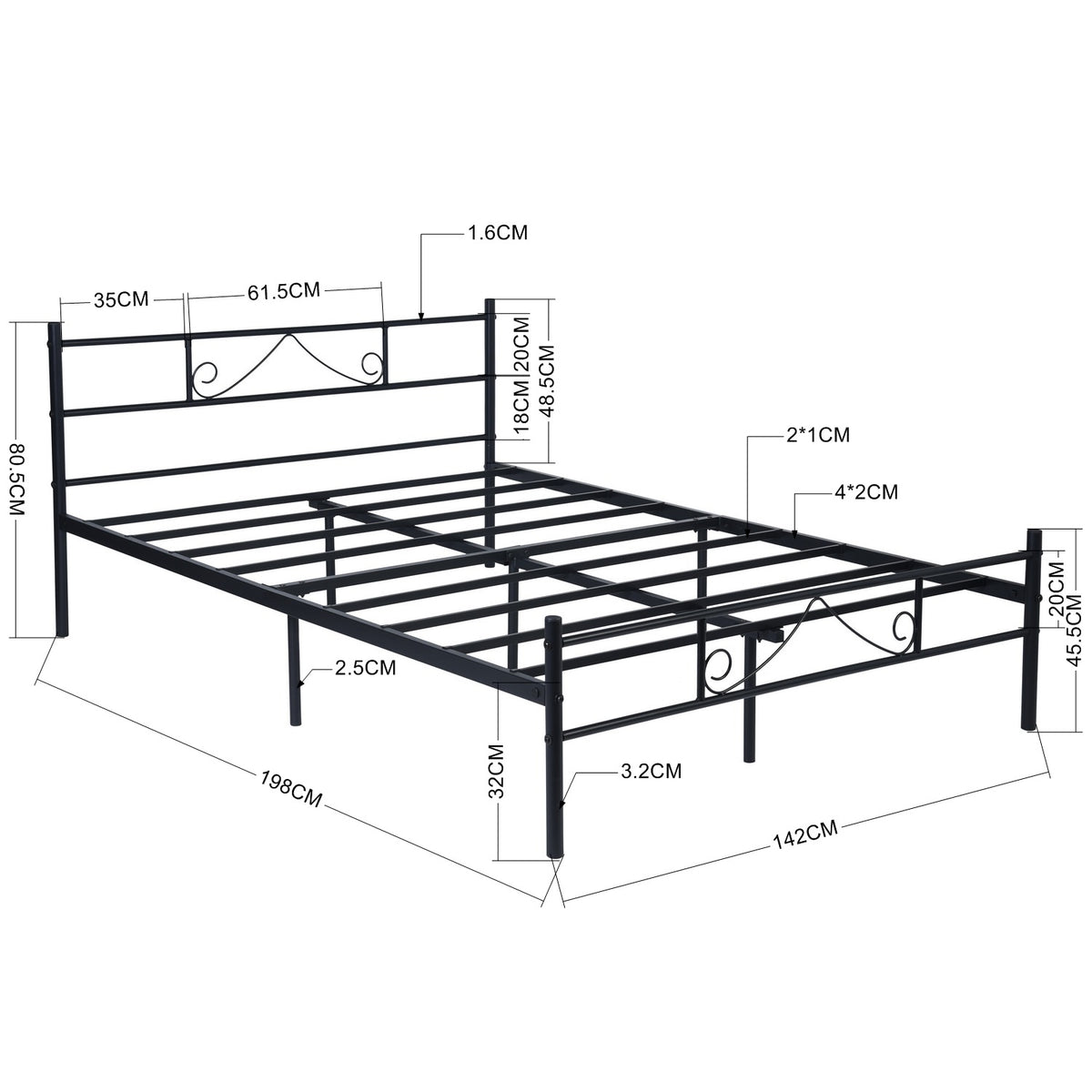 Beard Black Bedframe