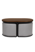 Modern Space-Saving Set, MDF & Fabric - MAGIDA