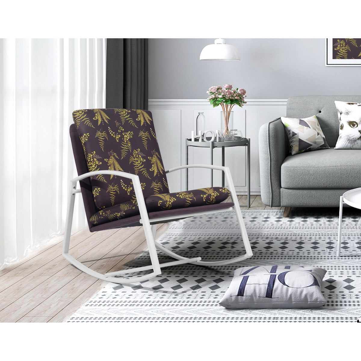 Bessemer Pattern Design Upholstery  Accent Chair