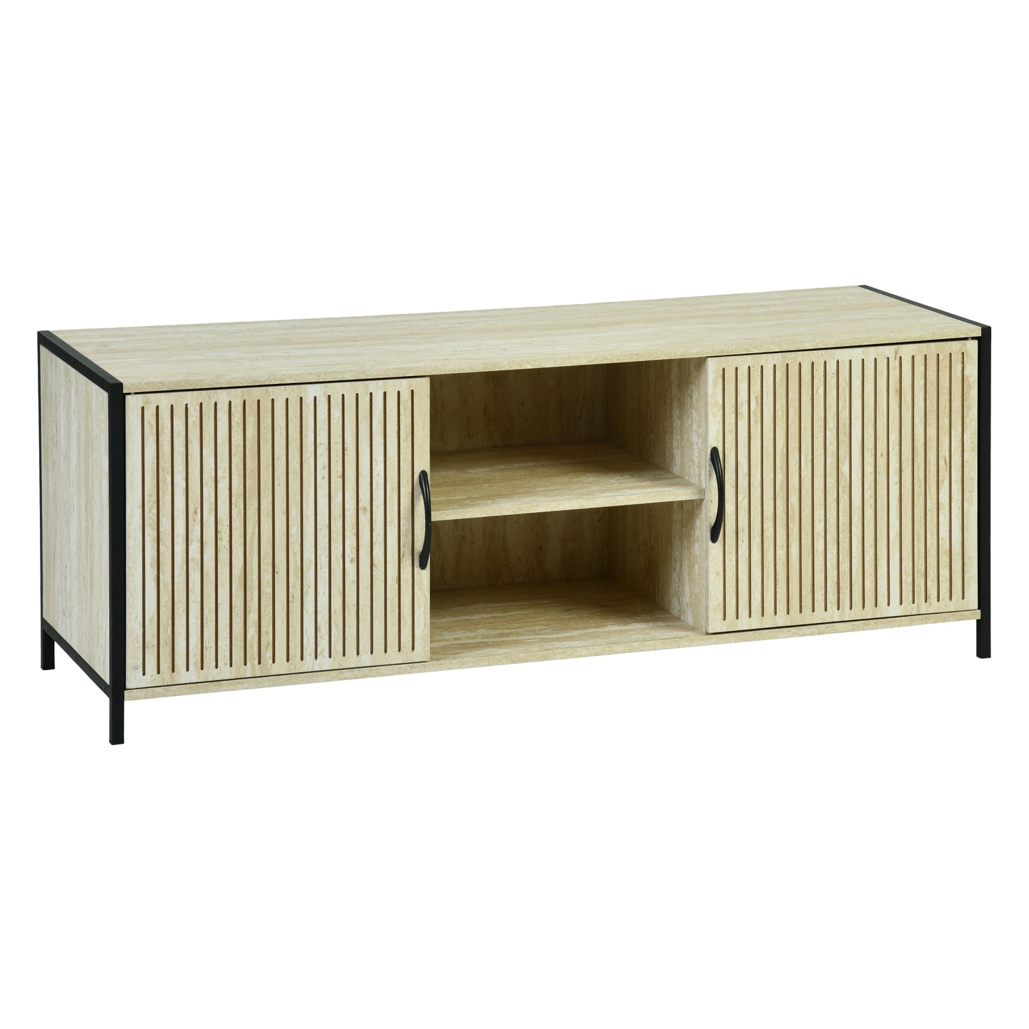 Upsurge Modern Minimalist TV Stand, MDF & Metal Frame - BETELGEUSE