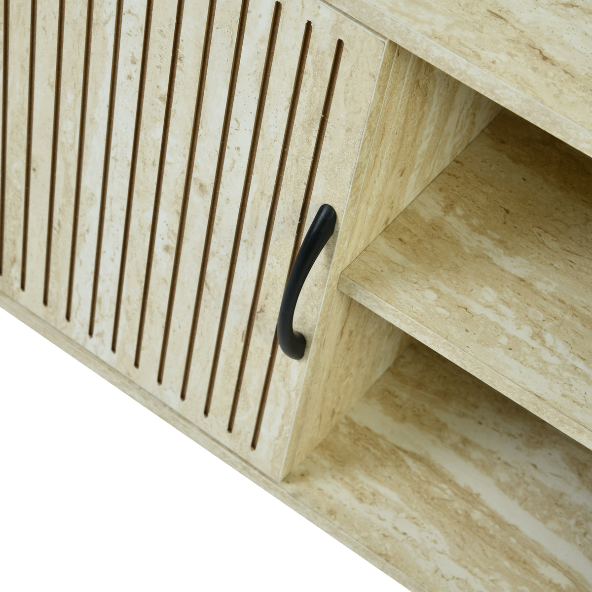 Upsurge Modern Minimalist TV Stand, MDF & Metal Frame - BETELGEUSE