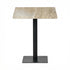 Square Travertine-Effect Dining Table - BEUNIE TRAVERTINE
