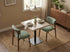 Square Travertine-Effect Dining Table - BEUNIE TRAVERTINE