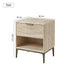 Yugas Modern Minimalist Nightstand, MDF & Metal Frame - BHUMUS