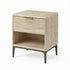 Yugas Modern Minimalist Nightstand, MDF & Metal Frame - BHUMUS