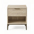 Yugas Modern Minimalist Nightstand, MDF & Metal Frame - BHUMUS