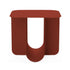 Modern Iron Accent Table, Powder Coated Finish - BLUM BORDEAUX