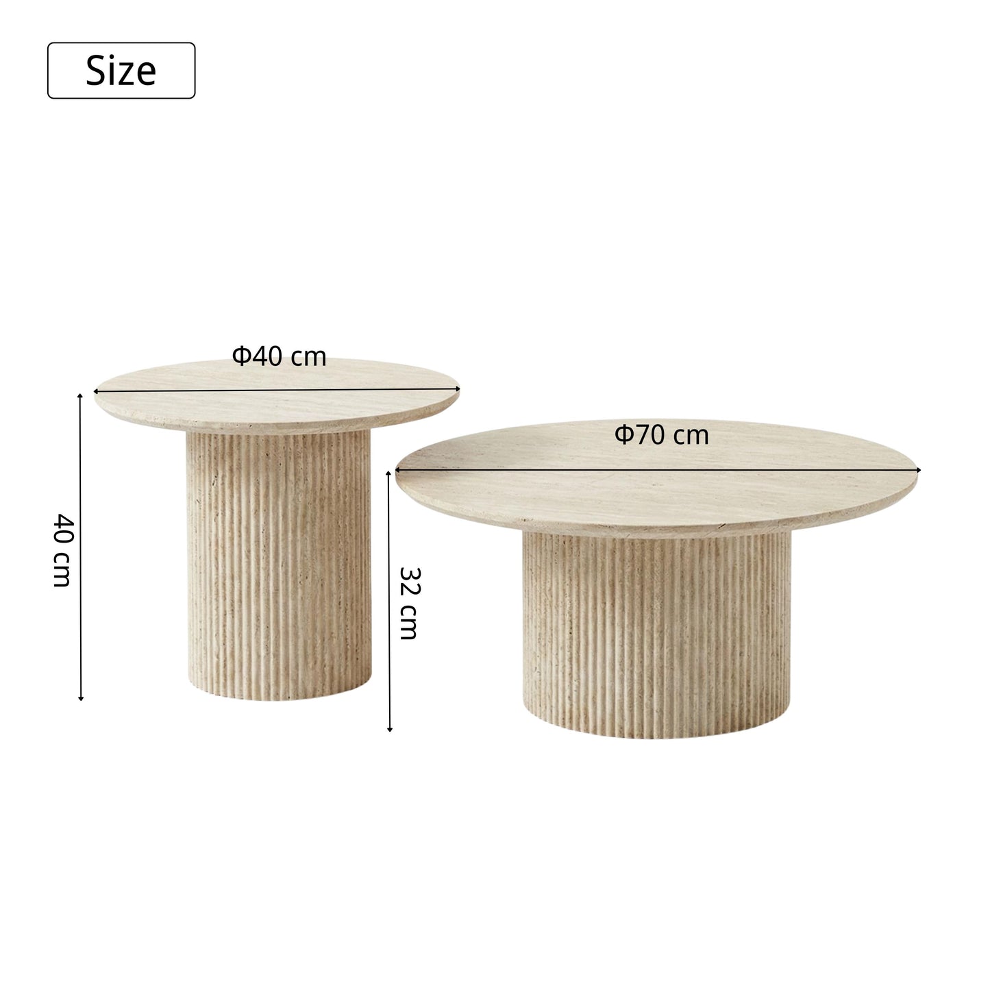 Modern Travertine Coffee Table, MDF Accent – BOTE TRAVERTINE