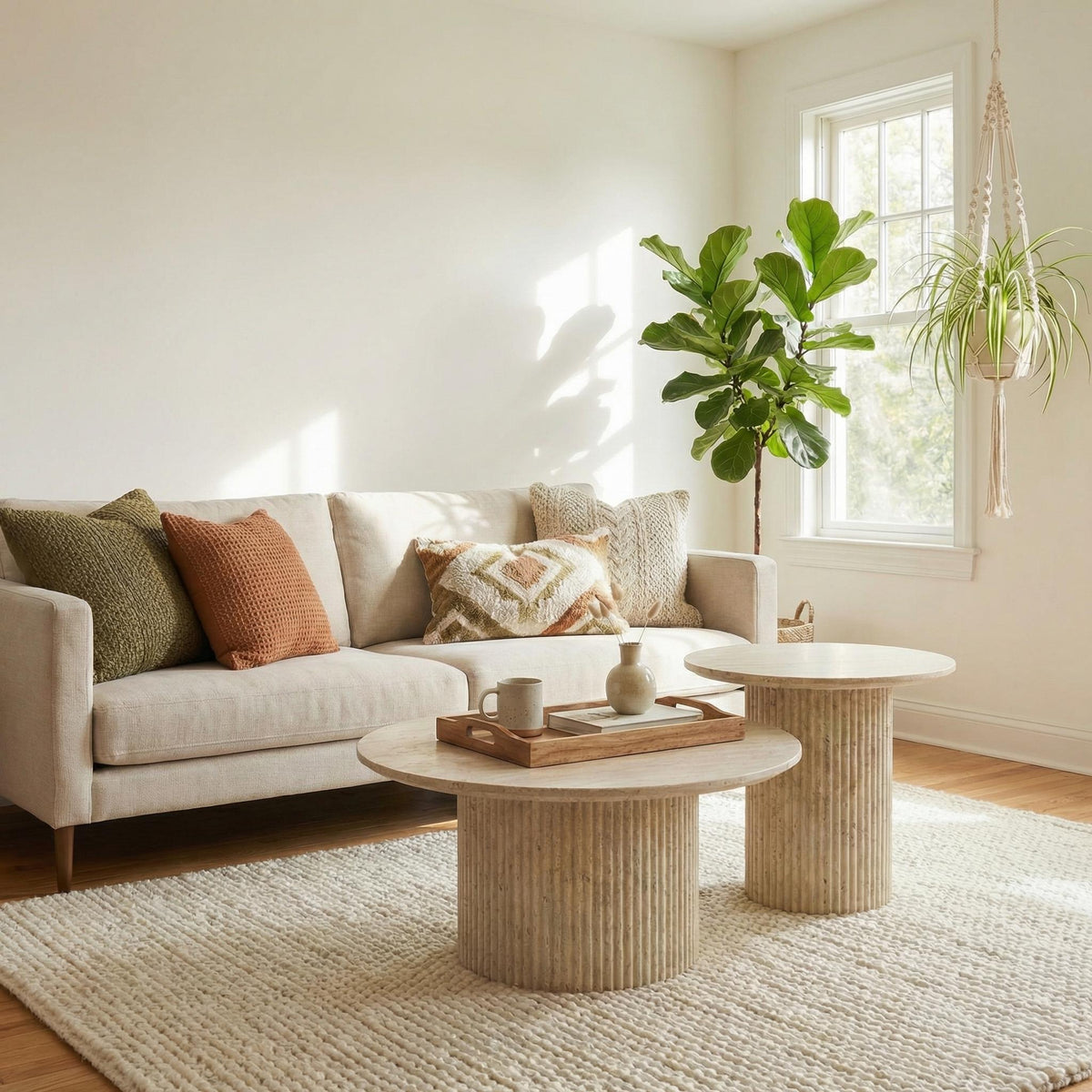 Modern Travertine Coffee Table, MDF Accent – BOTE TRAVERTINE