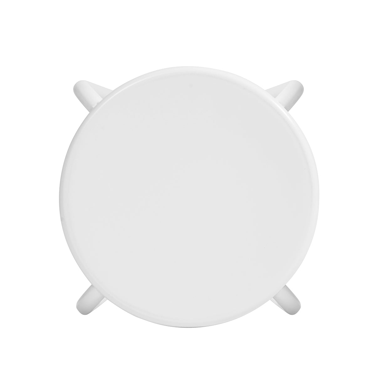 Modern Steel Stool, Powder Coated Finish - Breana WHITE
