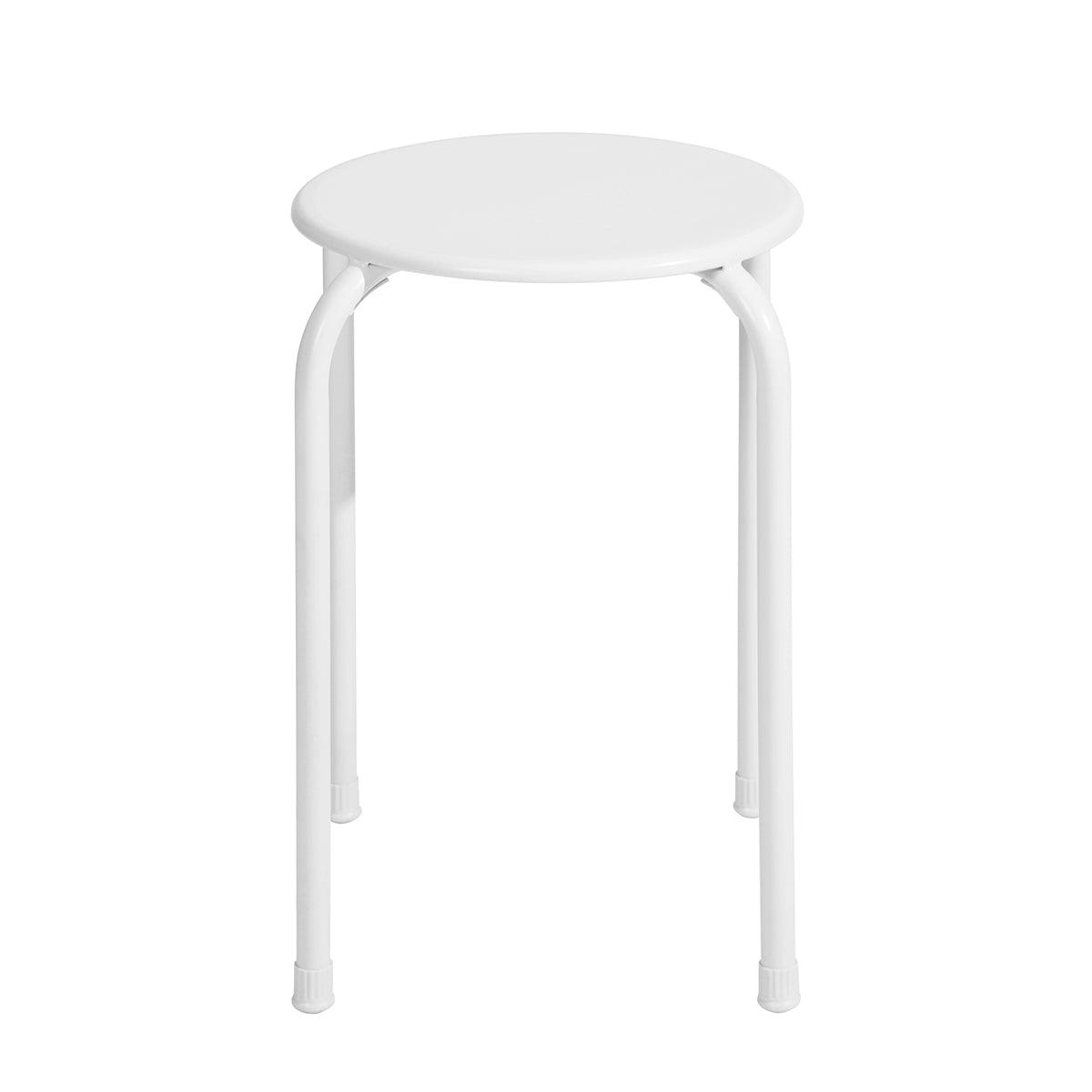 Modern Steel Stool, Powder Coated Finish - Breana WHITE