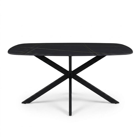 Modern Black Stone Dining Table – BROCK BLACK