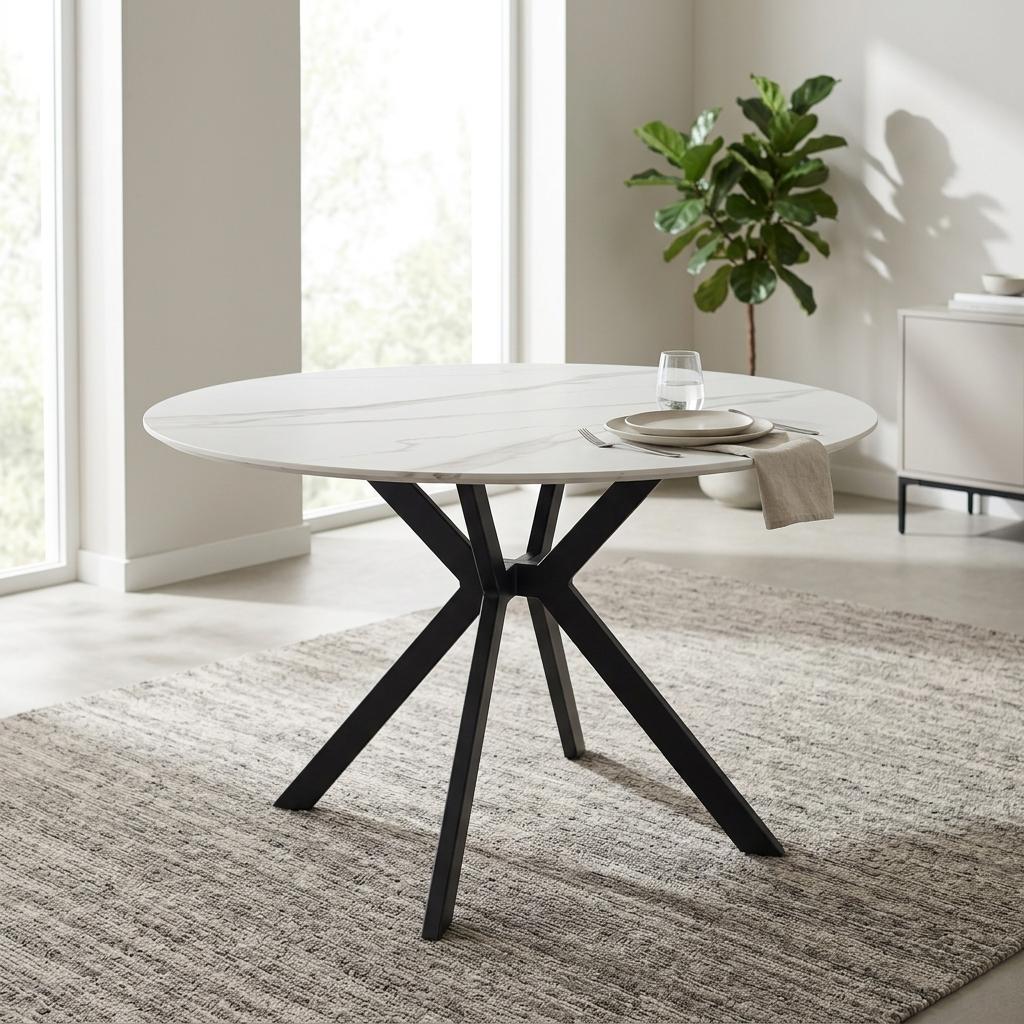 Modern Round Marble Dining Table – BROCK ROUND