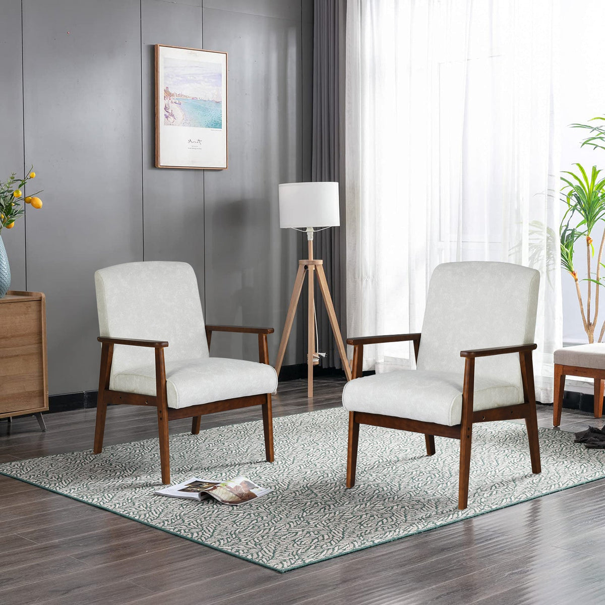 Bruqax Wooden Frame Accent Chair