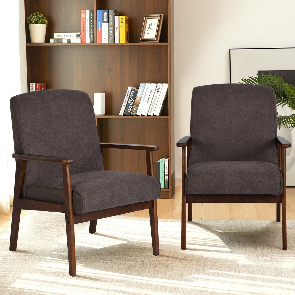 Bruqax Wooden Frame Accent Chair