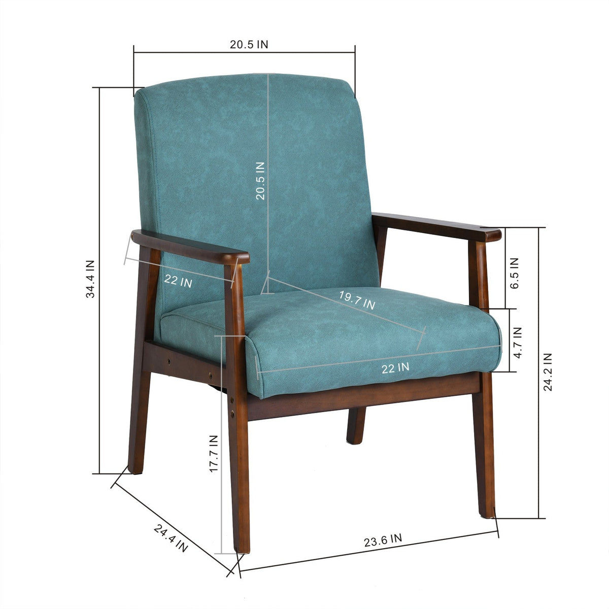 Bruqax Wooden Frame Accent Chair