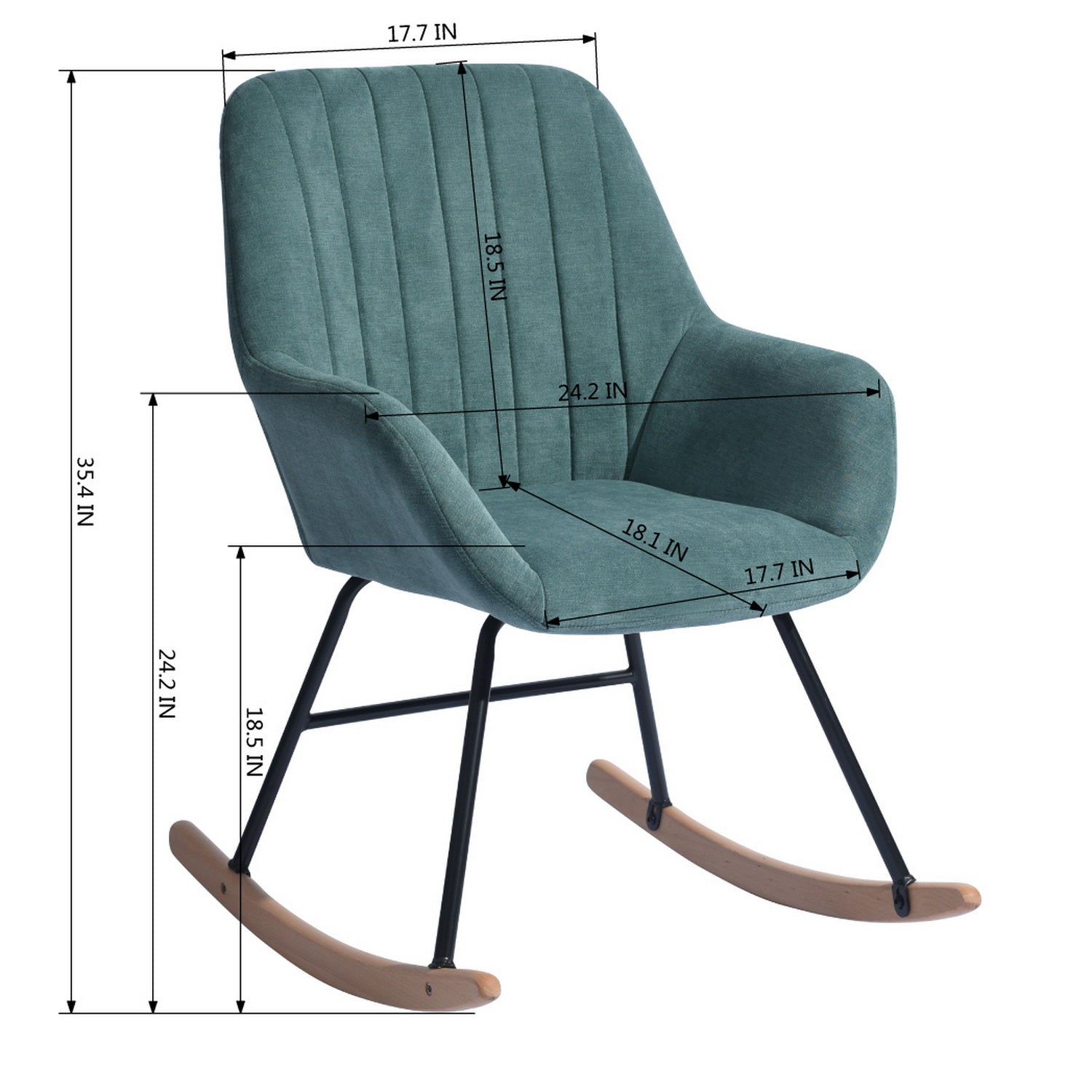 Burks Fabric Ukfr Rocking Chair