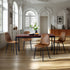 Modern Suede Dining Chair, Metal Frame - CHARLTON SUEDE BROWN FRASERS