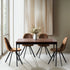 Modern Suede Dining Chair Set, Brown Upholstery - SUNFLOWER SUEDE BROWN 4PCS FRASERS