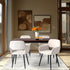 Modern Beige Upholstered, Black Leg Dining Chair - MAYFAIR BEIGE FR