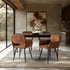 Modern Suede Dining Chair, Brown Fabric - MAYFAIR SUEDE BROWN FR