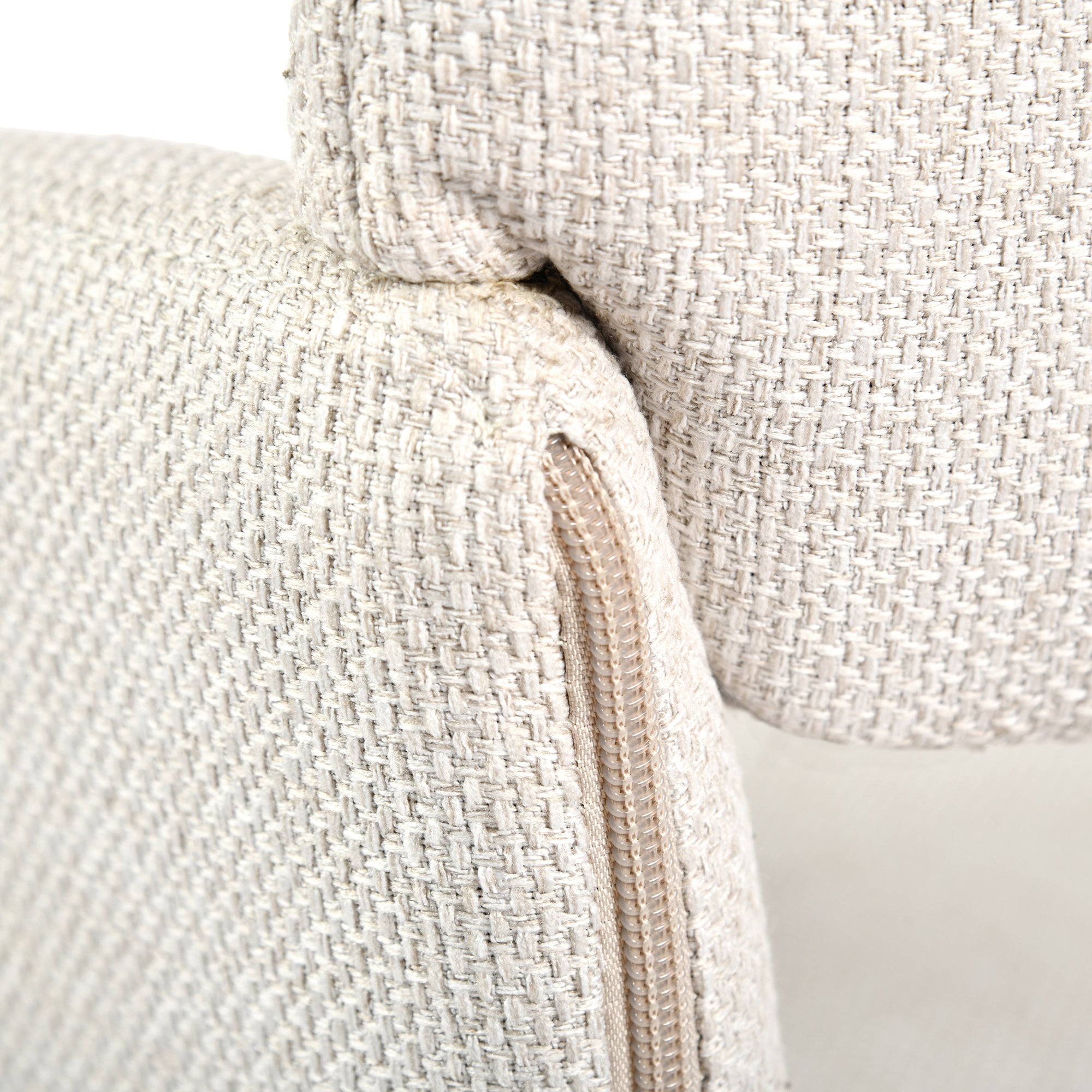Modern Swivel Dining Chair, Beige Fabric & Black Legs - CALIFORNIA KD BEIGE SWIVEL A