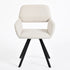 Modern Swivel Dining Chair, Fabric Upholstery - CALIFORNIA KD BEIGE SWIVEL FR