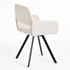 Modern Swivel Dining Chair, Beige Fabric & Black Legs - CALIFORNIA KD BEIGE SWIVEL A