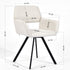 Modern Swivel Dining Chair, Fabric Upholstery - CALIFORNIA KD BEIGE SWIVEL FR