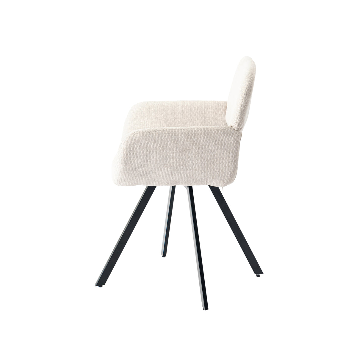 Modern Swivel Dining Chair, Fabric Upholstery - CALIFORNIA KD BEIGE SWIVEL FR