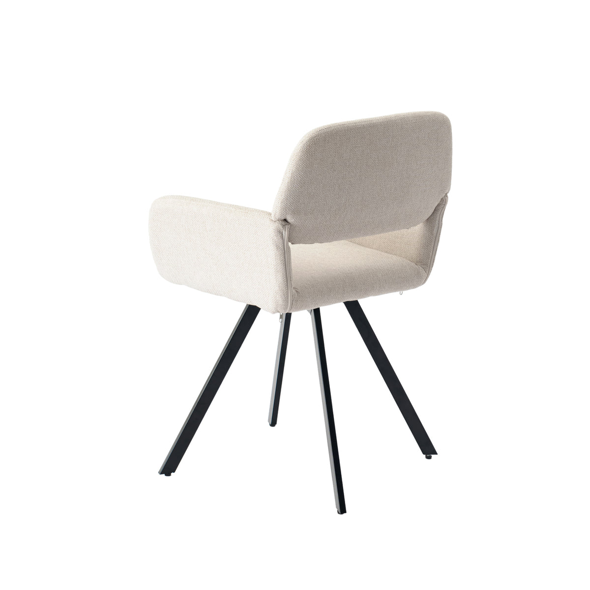 Modern Swivel Dining Chair, Fabric Upholstery - CALIFORNIA KD BEIGE SWIVEL FR