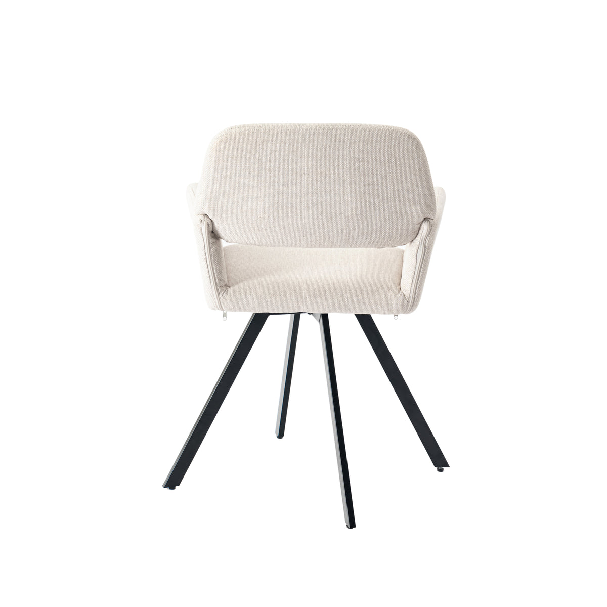 Modern Swivel Dining Chair, Fabric Upholstery - CALIFORNIA KD BEIGE SWIVEL FR