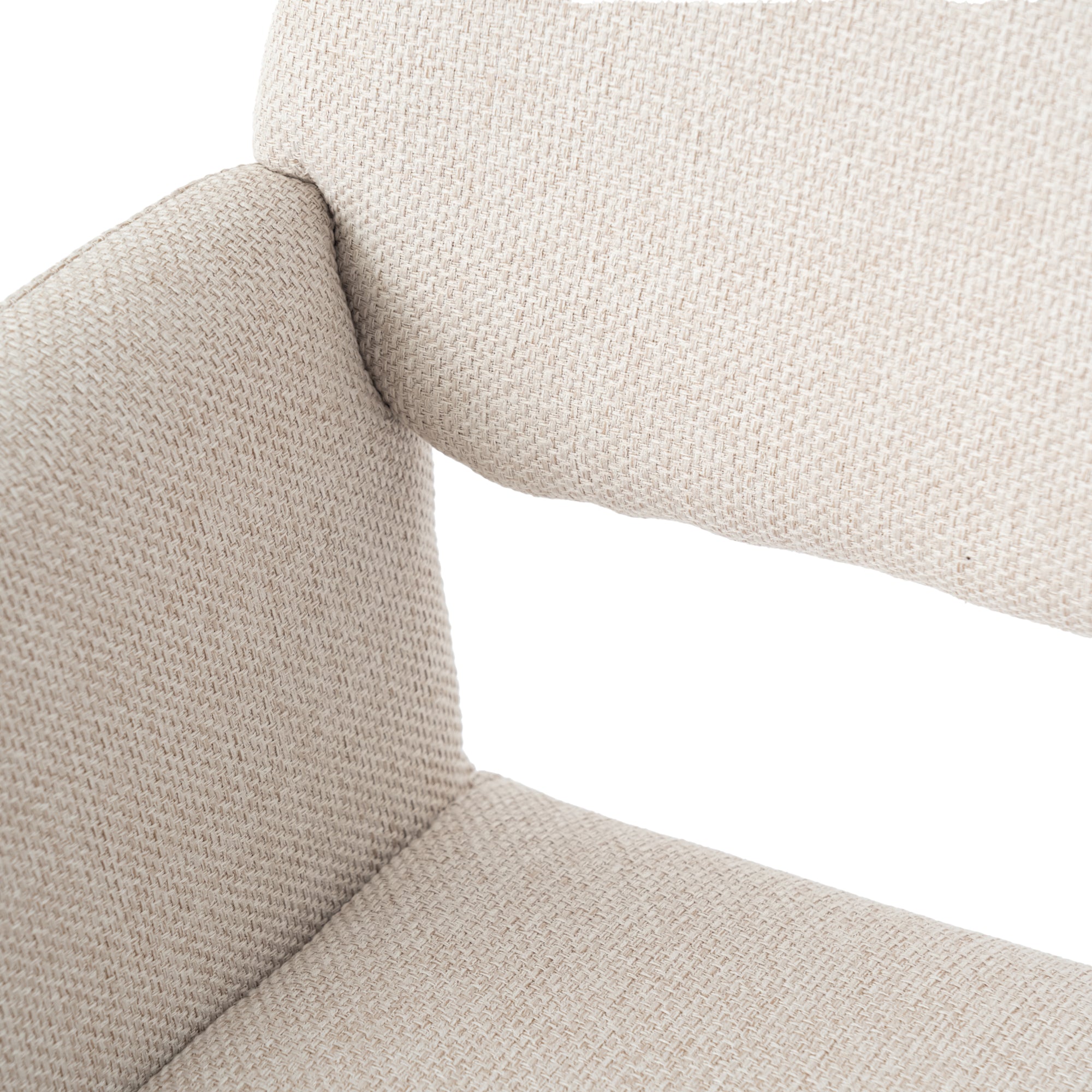 Modern Swivel Dining Chair, Fabric Upholstery - CALIFORNIA KD BEIGE SWIVEL FR