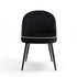 Modern Velvet Dining, Contrast Piping Chair - CAMPAIR BLACK