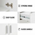 Modern High Gloss Wardrobe, Melamine Finish - CARLETON HIGH GLOSS MIRROR COMBI UNIT