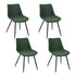 Casemiro Fabric Green 2Pcs Dining Chairs