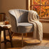 Modern Velvet Accent, Light Grey Chair - CATHAL LIGHT GREY