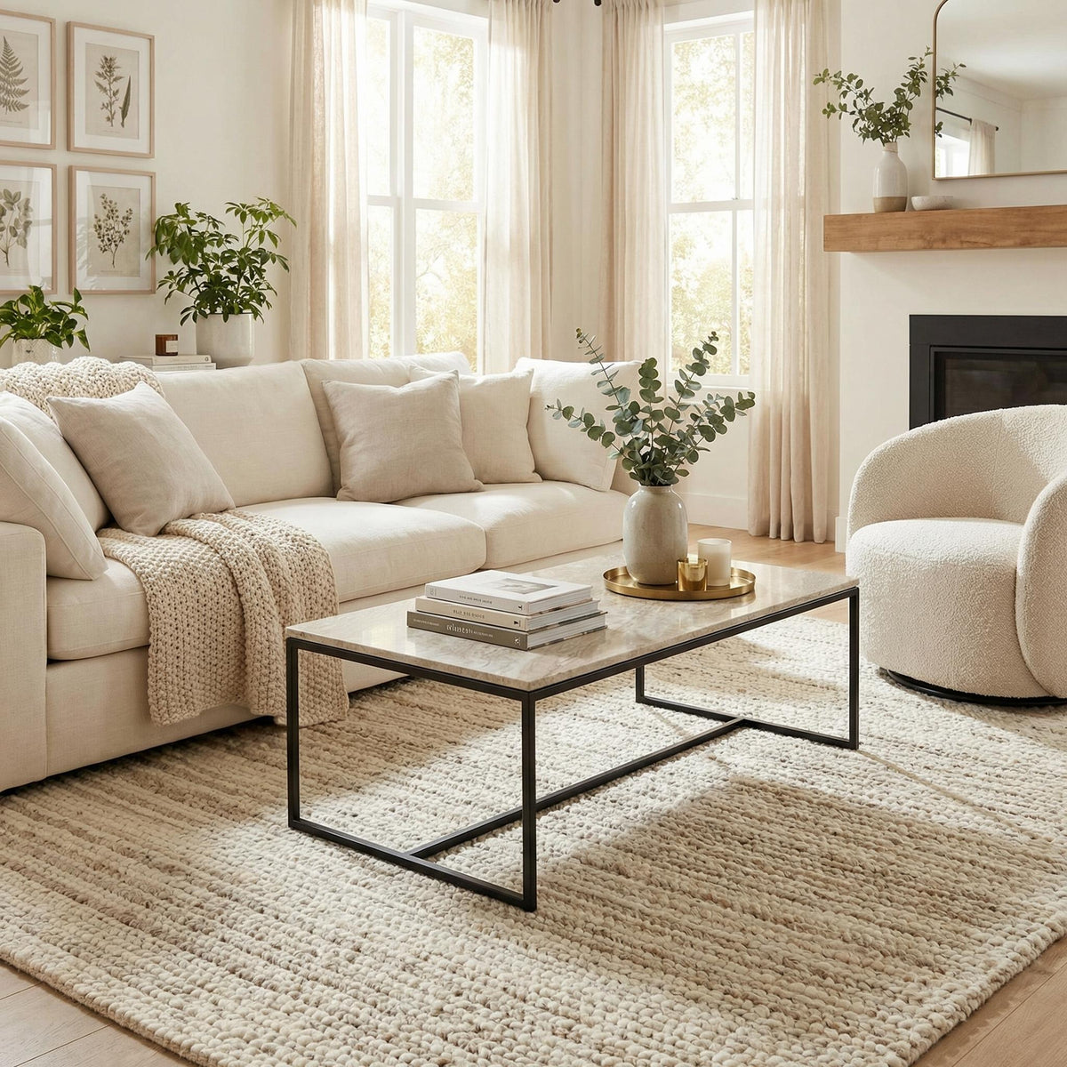 Modern Minimalist Coffee Table, Sleek Accent Design - CAZIR