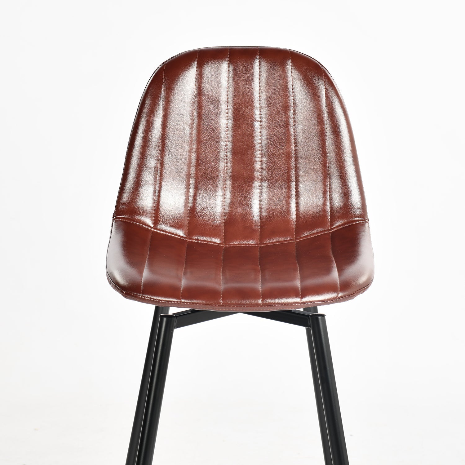 CHARLTON COUNTER PU208 BLACK LEG 2PCS – Dark brown Barstool
