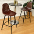 CHARLTON COUNTER PU208 BLACK LEG 2PCS – Dark brown Barstool