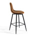 CHARLTON COUNTER SUEDE BROWN BLACK LEG 2PCS – Dark brown Barstool