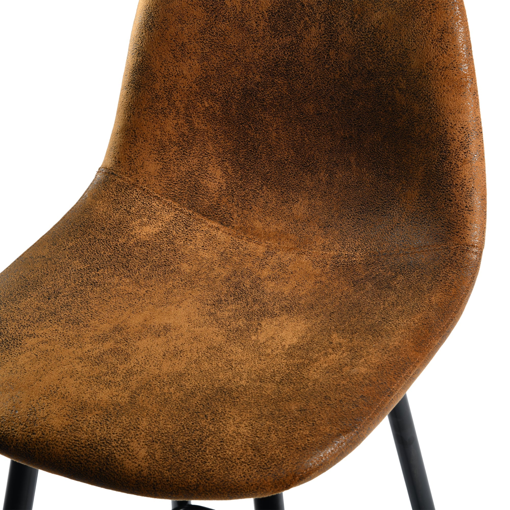 CHARLTON COUNTER SUEDE BROWN BLACK LEG 2PCS – Dark brown Barstool