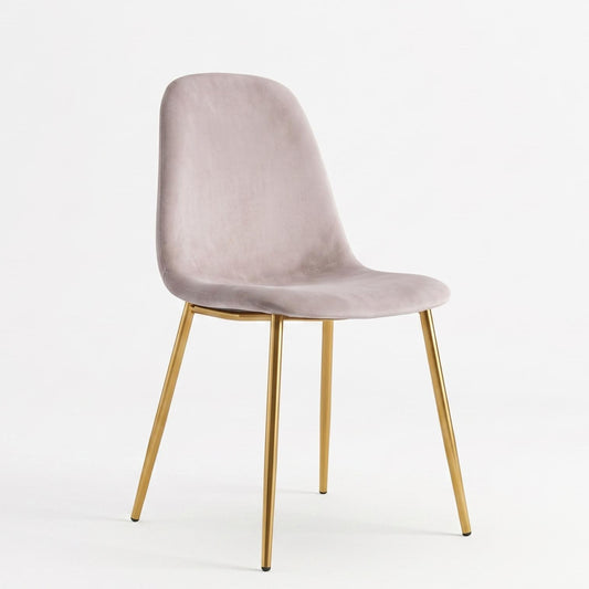 Modern Velvet Dining Chair, Gold Frame - CHARLTON GREY 1pcs