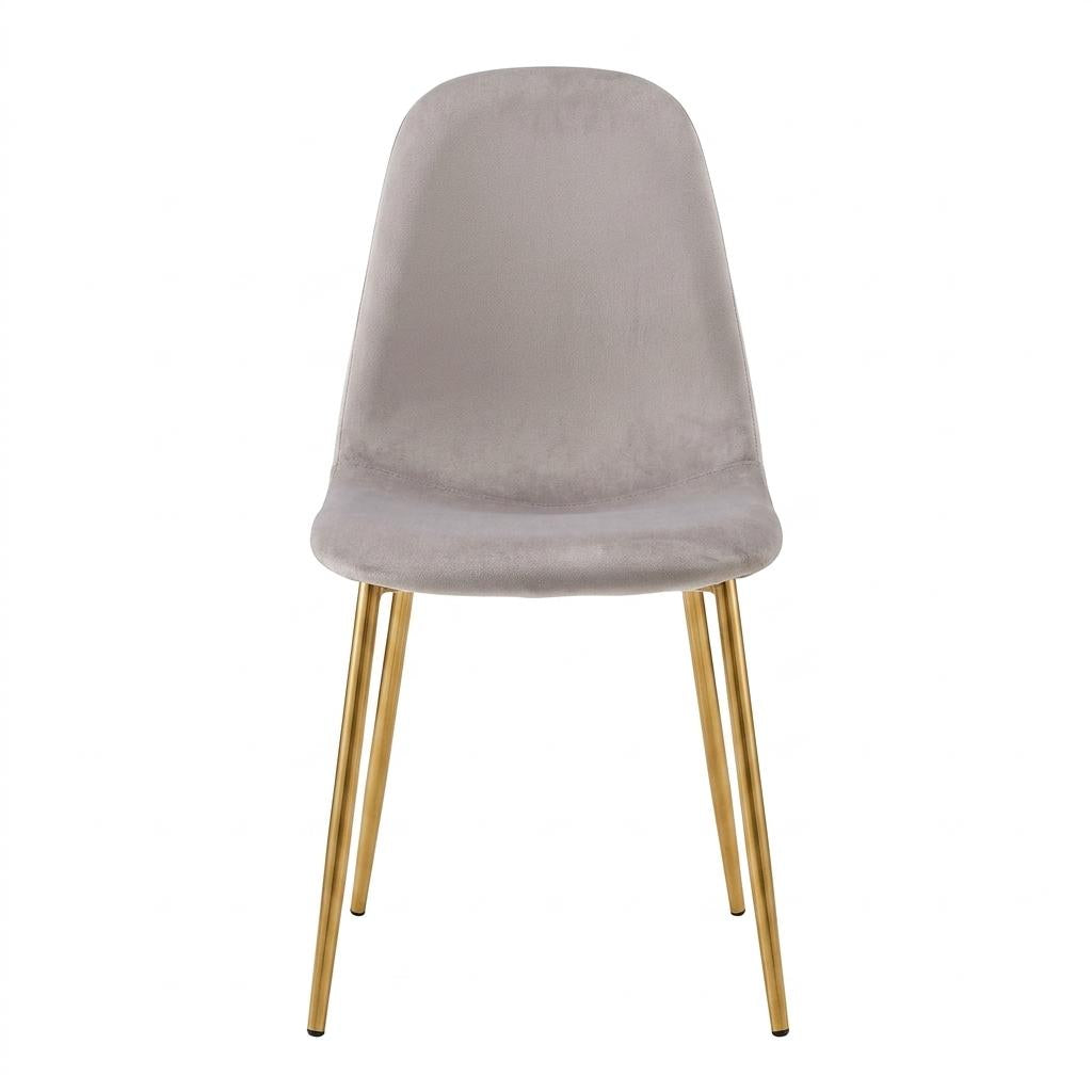 Modern Velvet Dining Chair, Gold Frame - CHARLTON GREY 1pcs